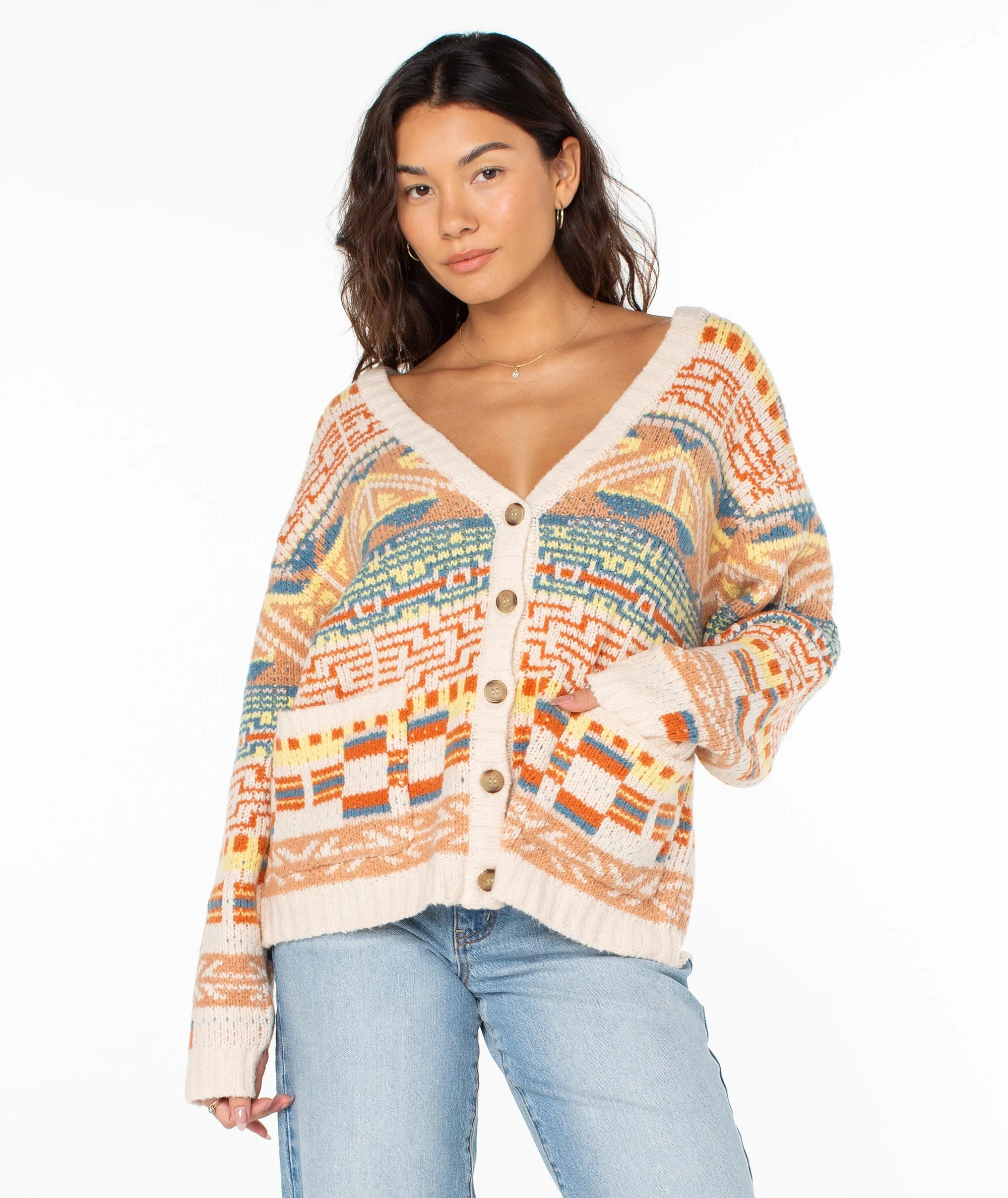 Roxy Tamarindo Cardigan - Parchment Solid sold by Sun Diego Boardshops