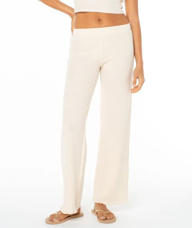 Roxy Cool Serenity Pant - Parchment Solid sold by Sun Diego Boardshops