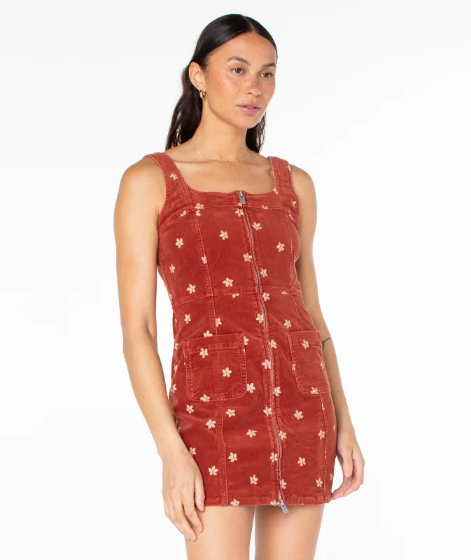 Roxy Sami Embroidered Dress - Cinnabar sold by Sun Diego Boardshops