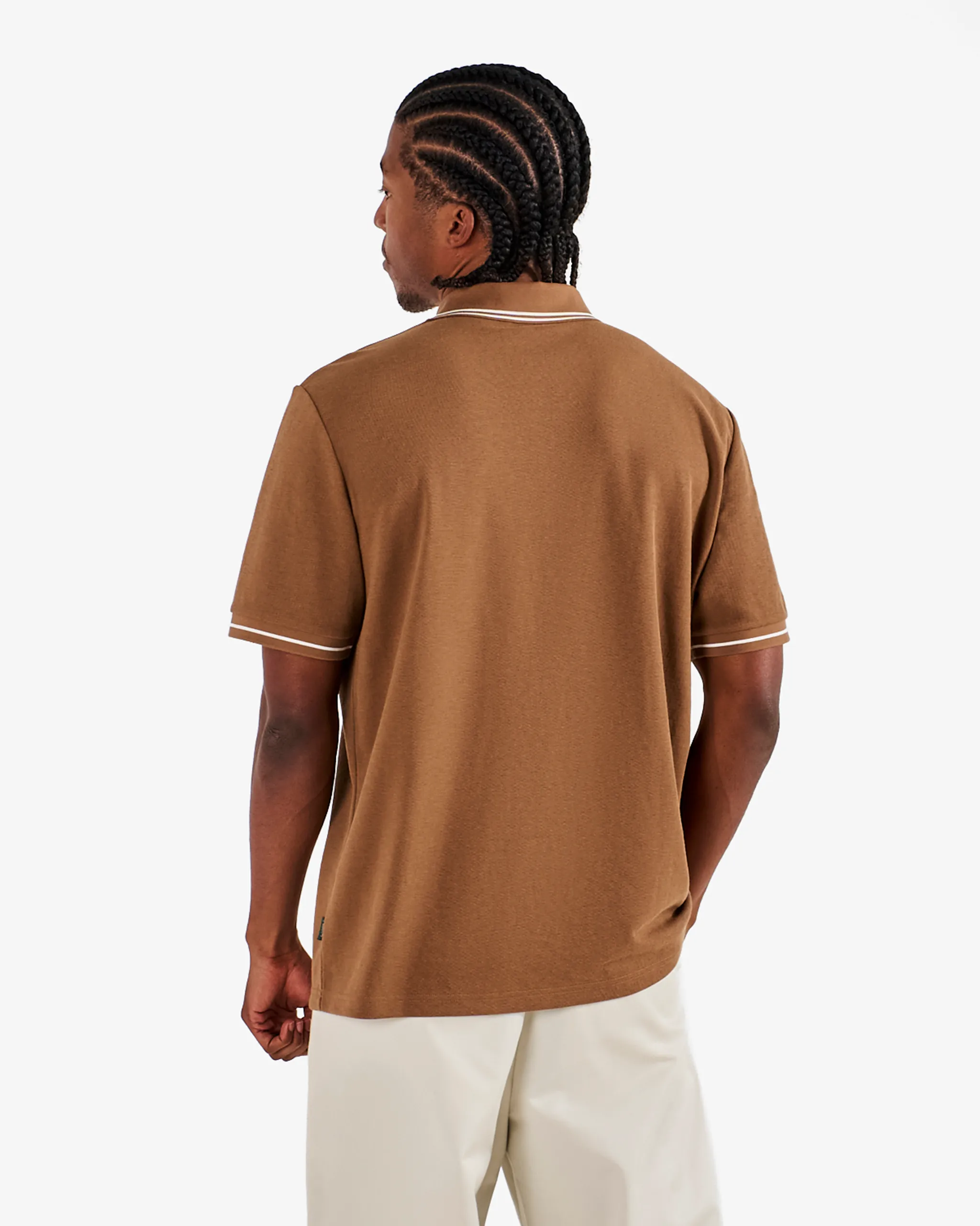 Malbon Fairway Applique Pique Polo - British Tan sold by Sun Diego Boardshops product image thumbnail 4