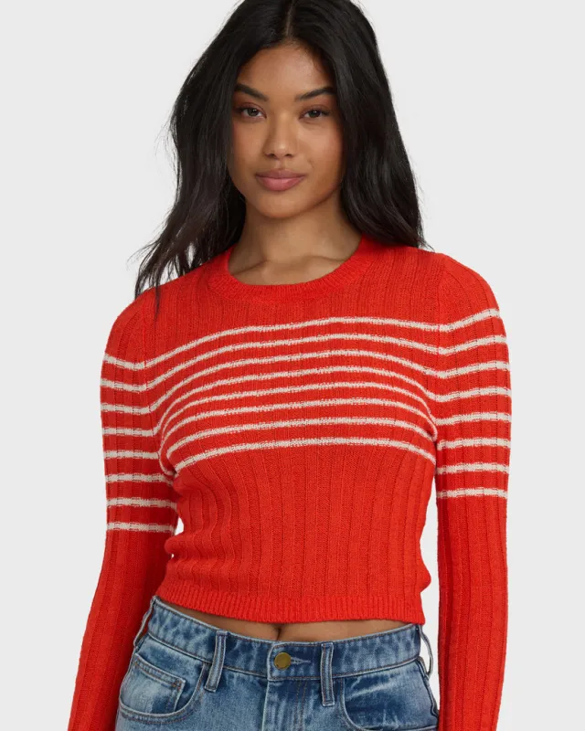 Billabong Clare Sweater - Red Aloha made by Billabong