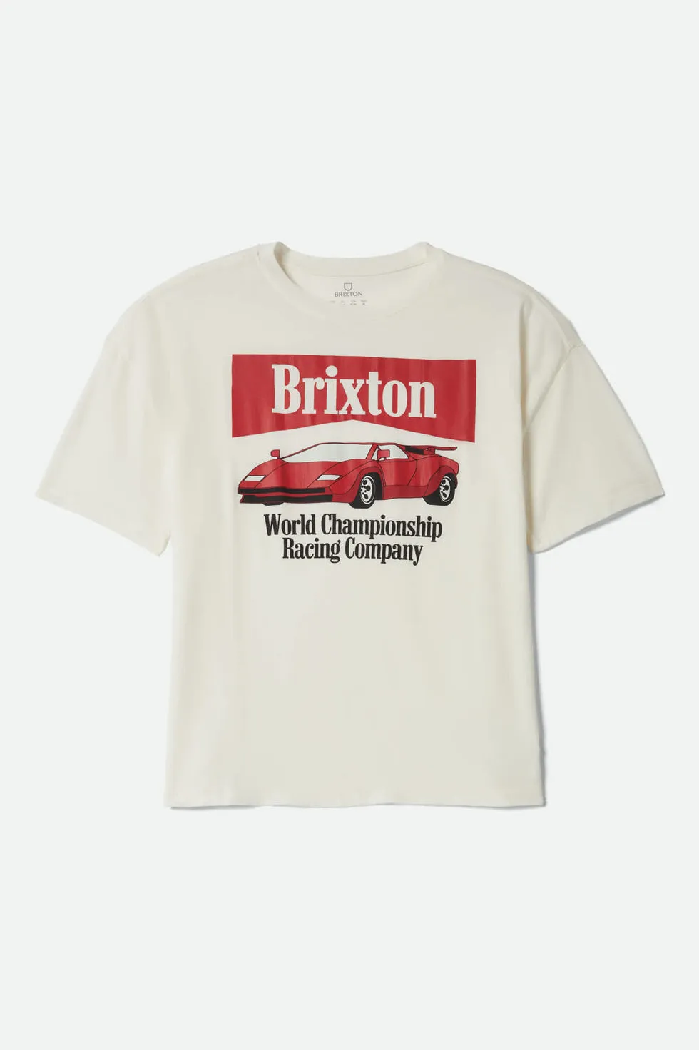 Brixton World Champion Oversized Boyfriend T-Shirt - Off White sold by Sun Diego Boardshops product image thumbnail 2