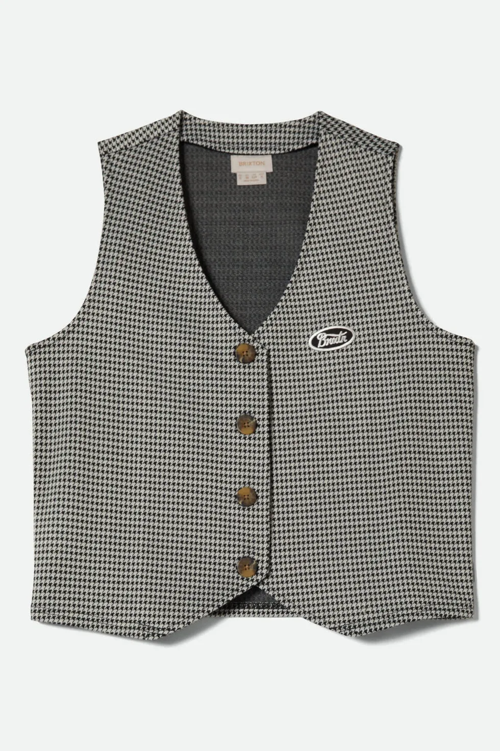 Brixton Houndstooth Leisure Vest - Winter White/Black sold by Sun Diego Boardshops product image thumbnail 2