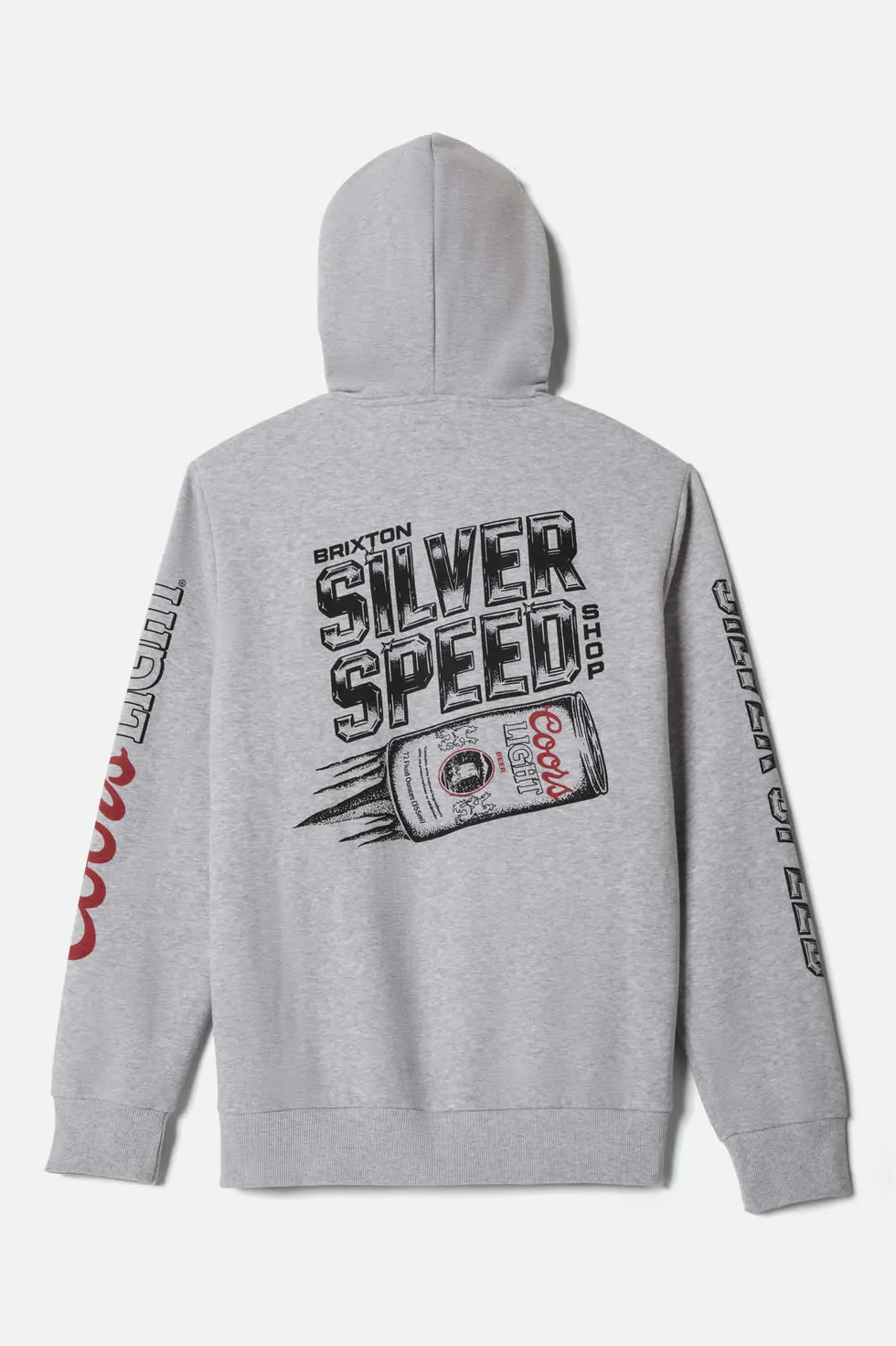 Brixton Coors Light Silver Speed Hoodie - Heather Grey sold by Sun Diego Boardshops product image thumbnail 3
