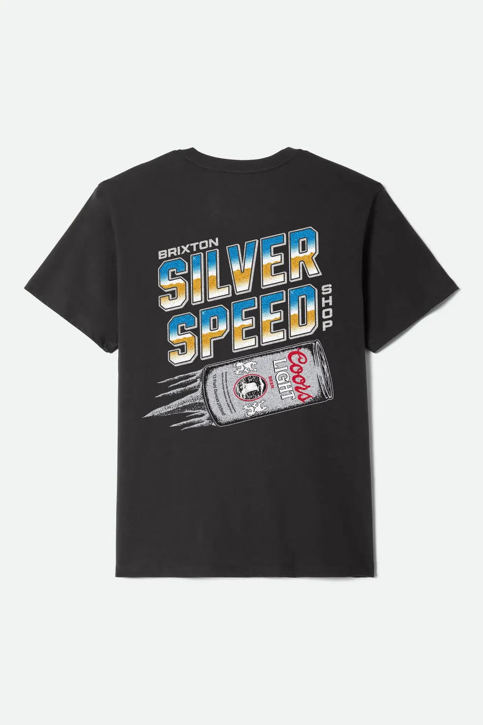 Brixton Coors Light Silver Speed Standard T-Shirt - Black sold by Sun Diego Boardshops