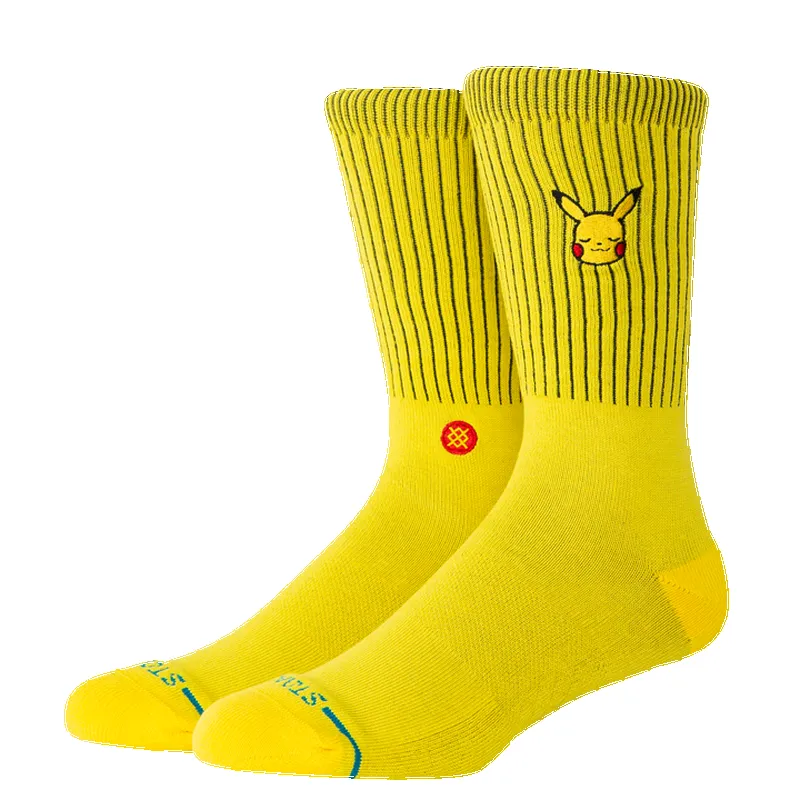 Stance Pikachu Crew Socks - Yellow sold by Sun Diego Boardshops