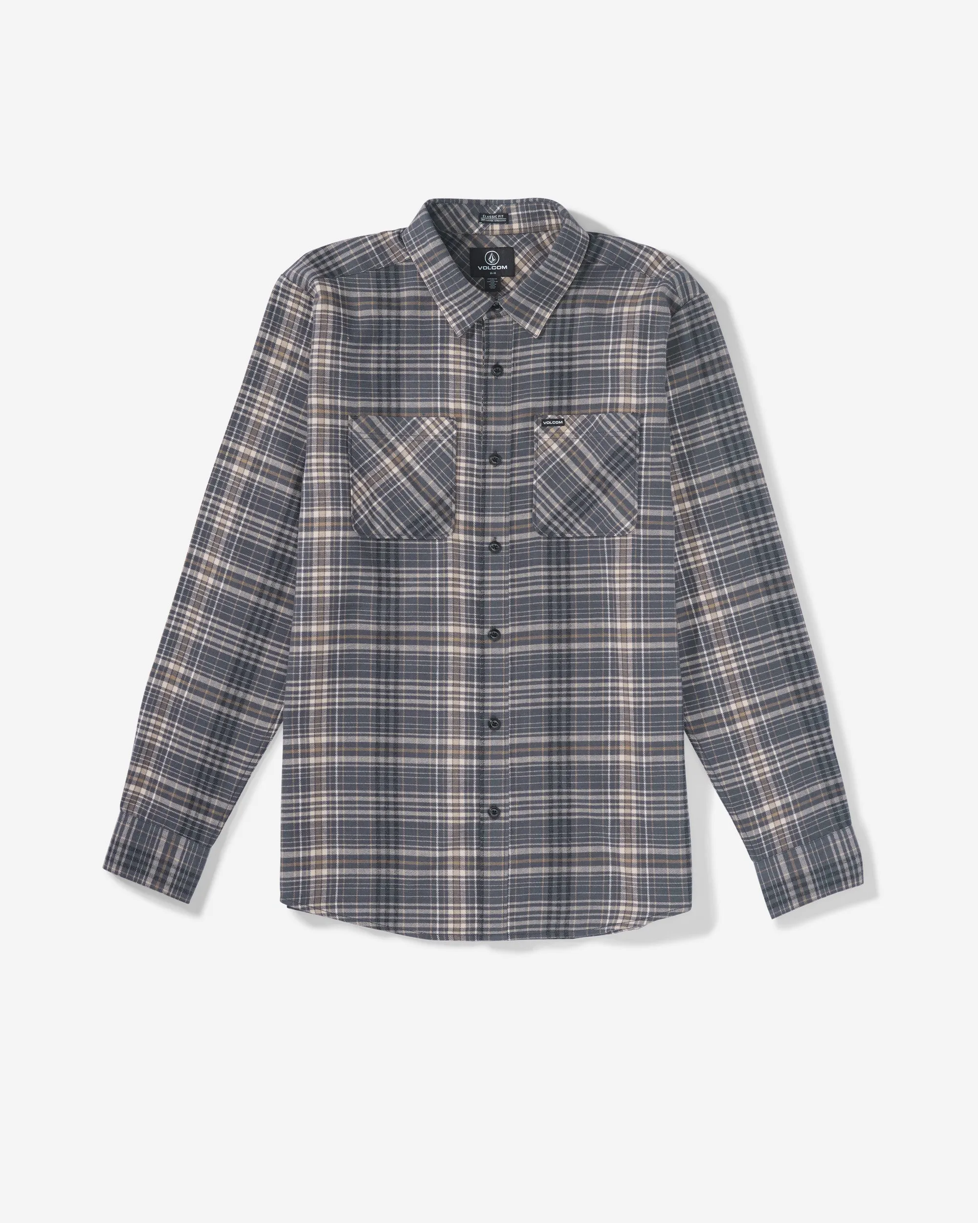 Volcom Netastone Flannel Long Sleeve Shirt - Asphalt Black sold by Sun Diego Boardshops product image thumbnail 3