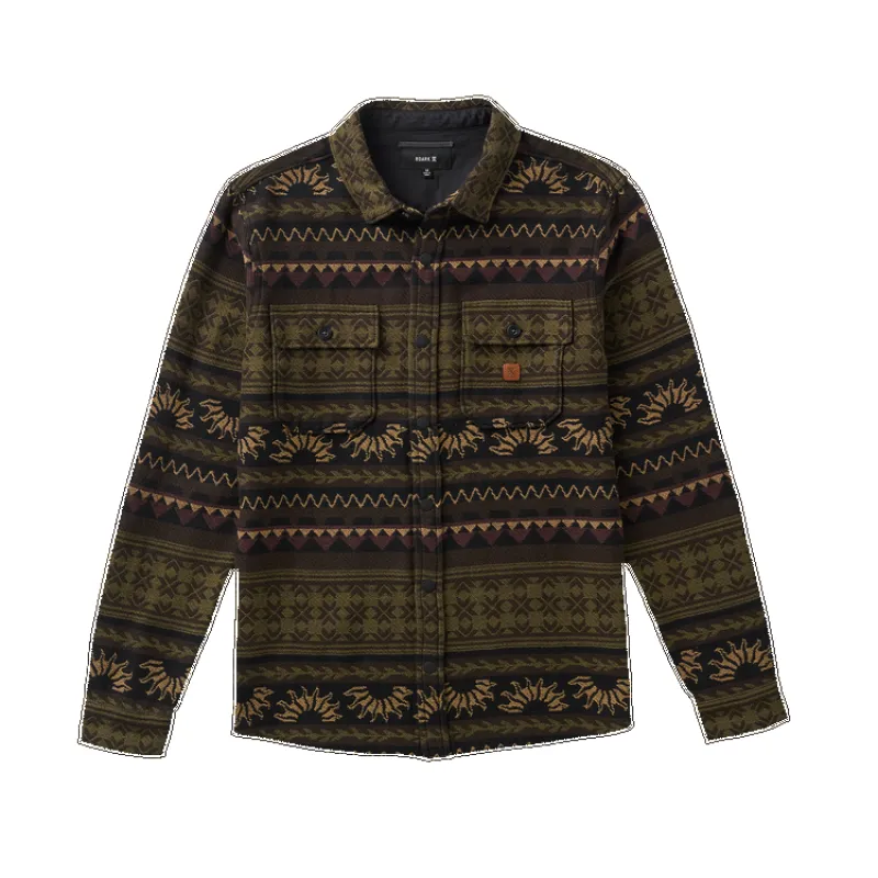 Roark Nordsman Jacquard Long Sleeve Flannel - Dark Military sold by Sun Diego Boardshops