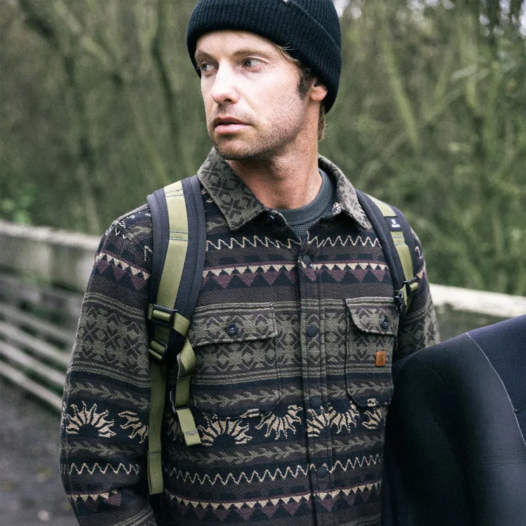 Roark Nordsman Jacquard Long Sleeve Flannel - Dark Military sold by Sun Diego Boardshops product image thumbnail 3
