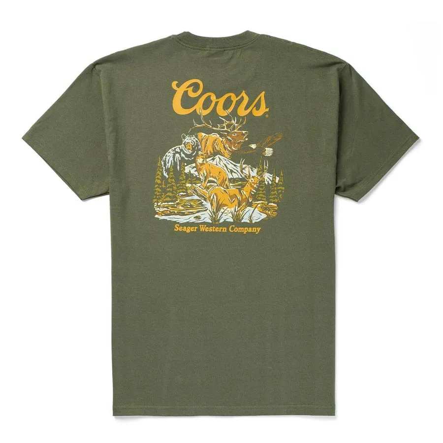 Seager Seager X Coors Banquet Preserve Tee - Surplus Green sold by Sun Diego Boardshops