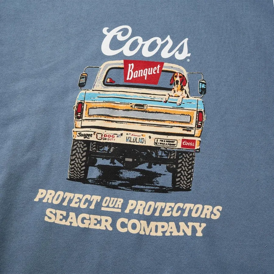 Seager Seager X Coors Banquet Bumper Hoodie - Blue sold by Sun Diego Boardshops product image thumbnail 4