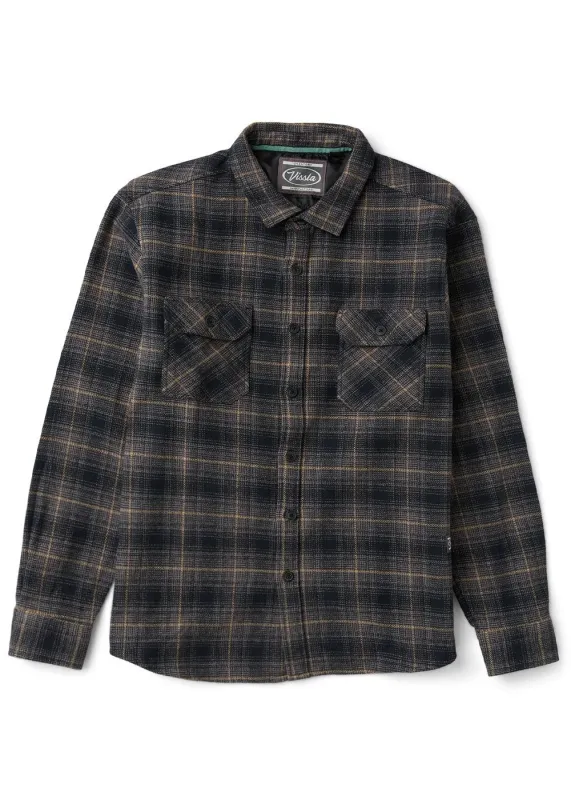 Vissla Creators Heavy Days Eco Long Sleeve Flannel - Black sold by Sun Diego Boardshops