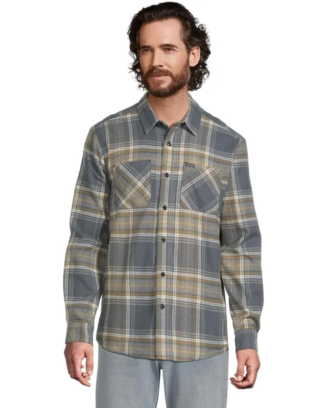 Volcom Netastone Flannel Long Sleeve Shirt - Dark Slate sold by Sun Diego Boardshops