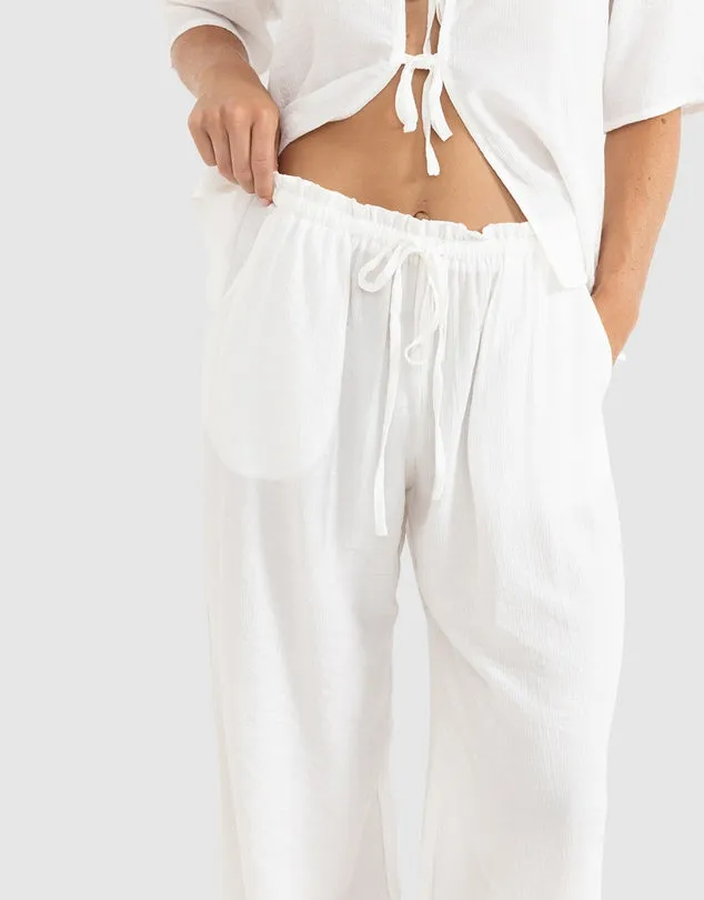 Rhythm Airlie Beach Pant - White sold by Sun Diego Boardshops product image thumbnail 3