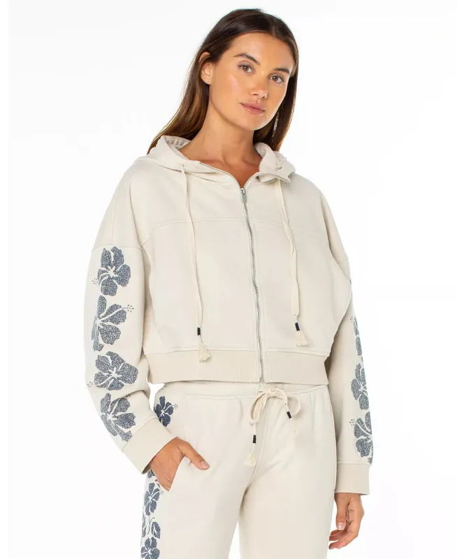 Roxy Fringing Reefs Hoodie - Pumice Stone made by Roxy