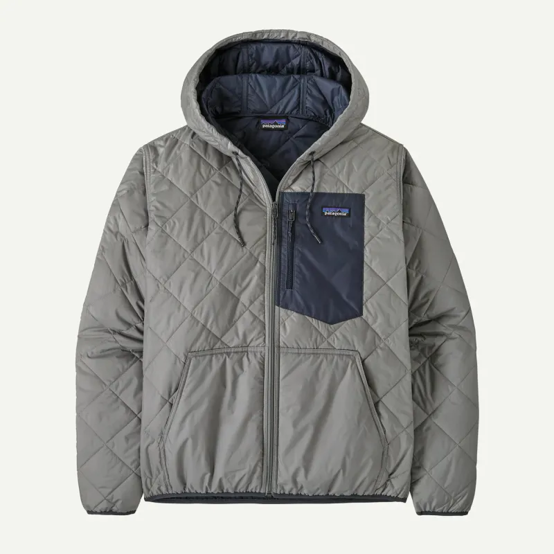 Patagonia Diamond Quilted Bomber Hoody - Forever Grey made by Patagonia
