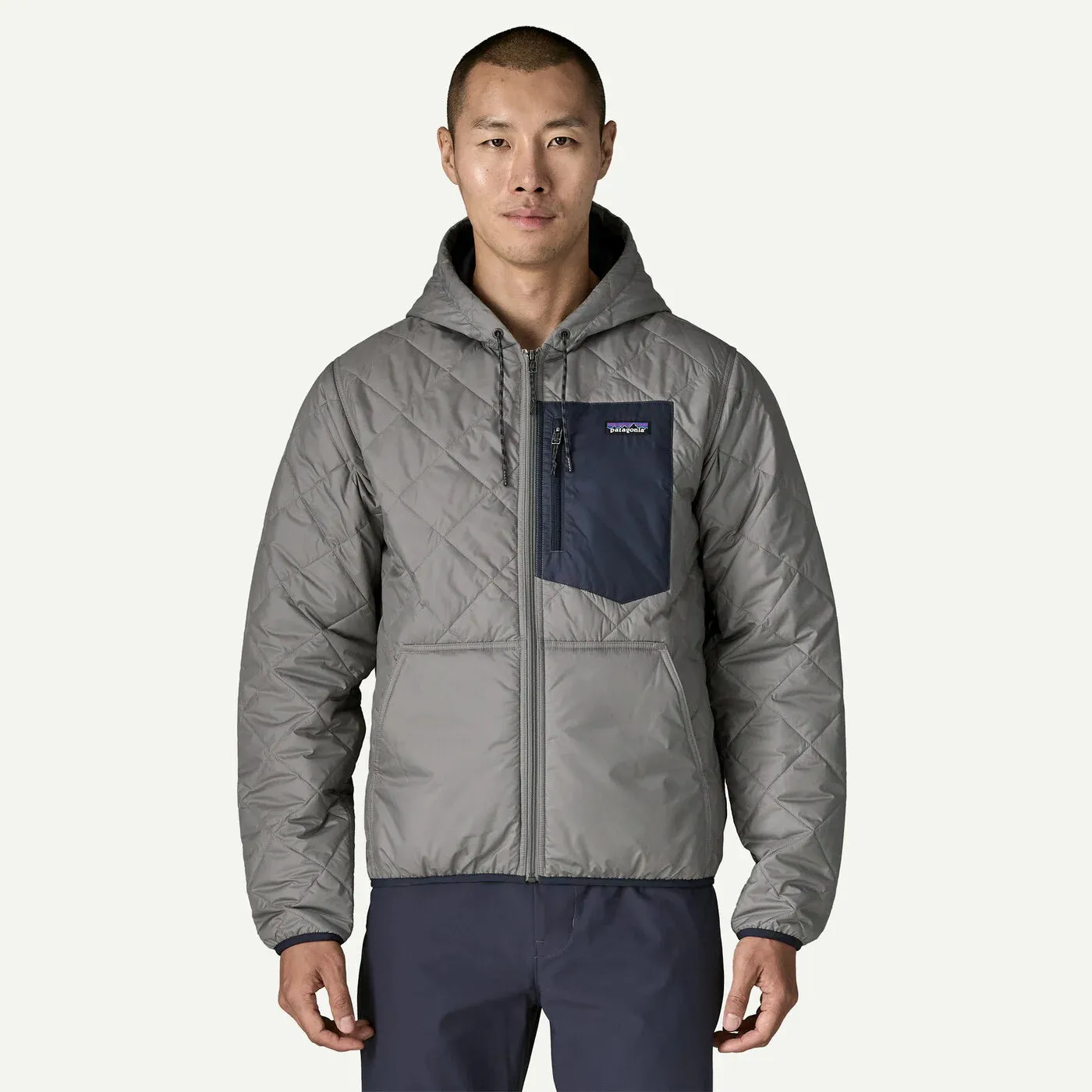 Patagonia Diamond Quilted Bomber Hoody - Forever Grey sold by Sun Diego Boardshops product image thumbnail 2