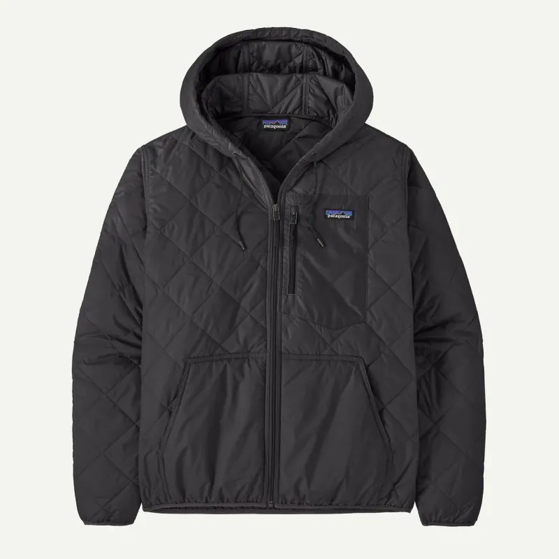 Patagonia Diamond Quilted Bomber Hoody - Black made by Patagonia