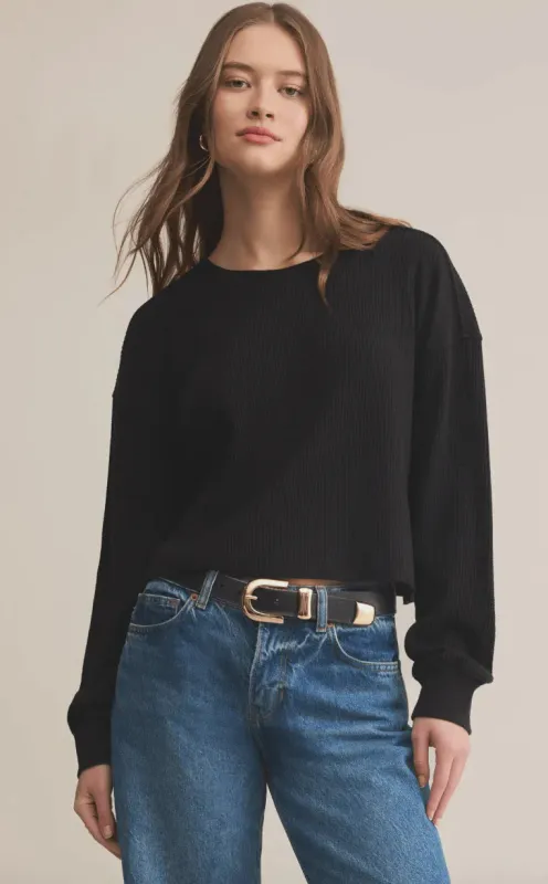 Z-Supply Angel Mini Thermal Top - Black sold by Sun Diego Boardshops