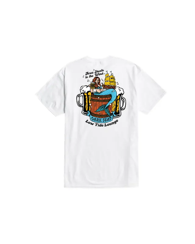 Dark Seas Three Sheets Stock T-Shirt - White sold by Sun Diego Boardshops