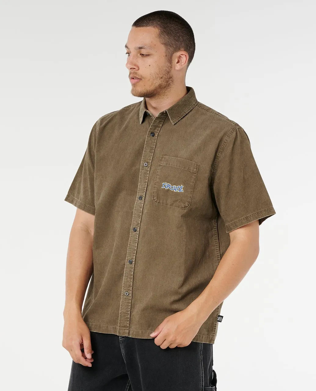 Rip Curl Raw Energy Cord Short Sleeve Shirt - Rock sold by Sun Diego Boardshops product image thumbnail 2