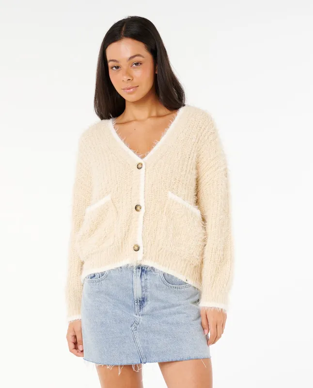 Rip Curl Shore Break Cardigan - Natural 0031 sold by Sun Diego Boardshops