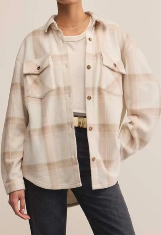 Z-Supply Hiker Two Tone Fleece Jacket - Smokey sold by Sun Diego Boardshops