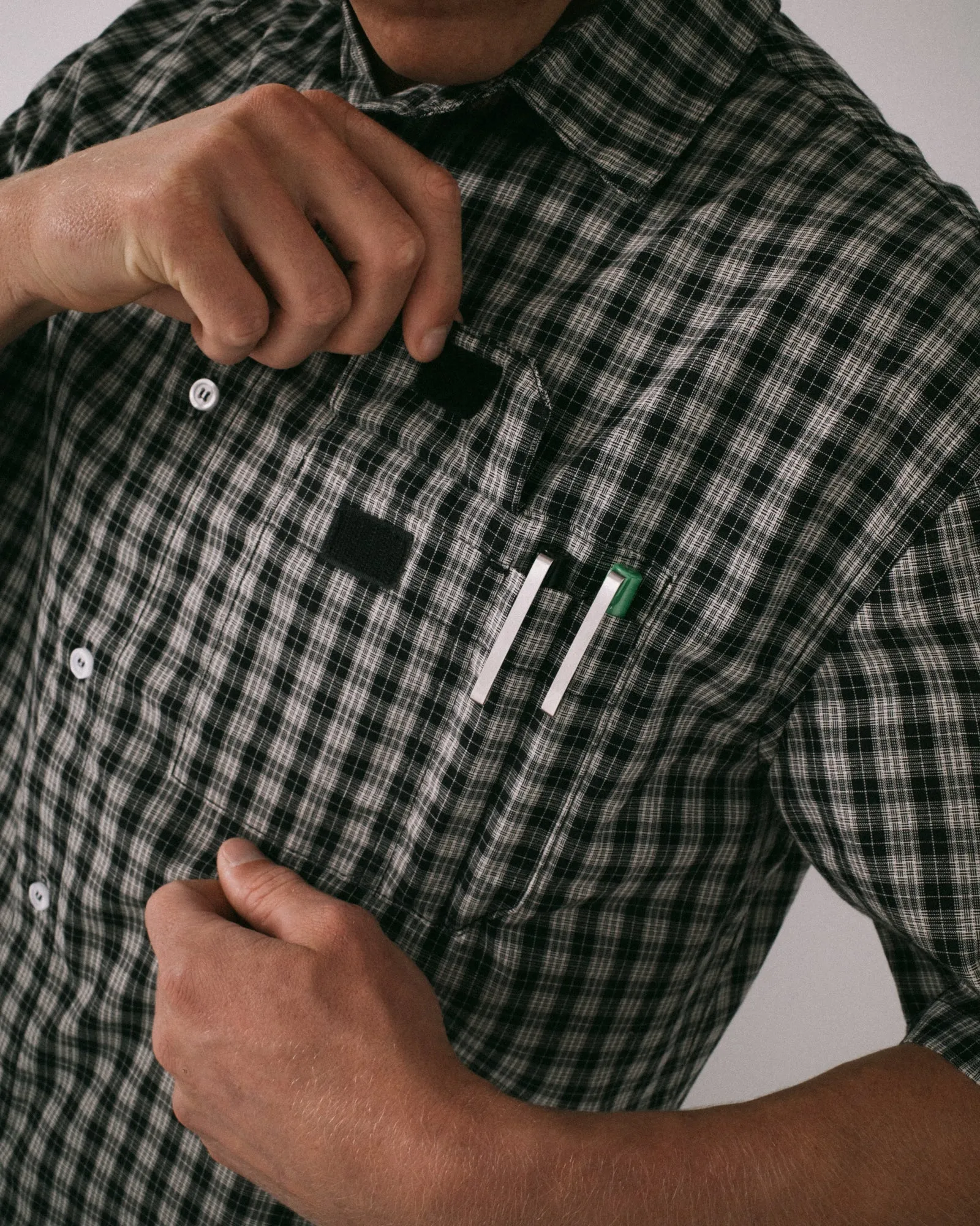 Rusty Check 1 Check 2 Short Sleeve Shirt - Black sold by Sun Diego Boardshops product image thumbnail 3