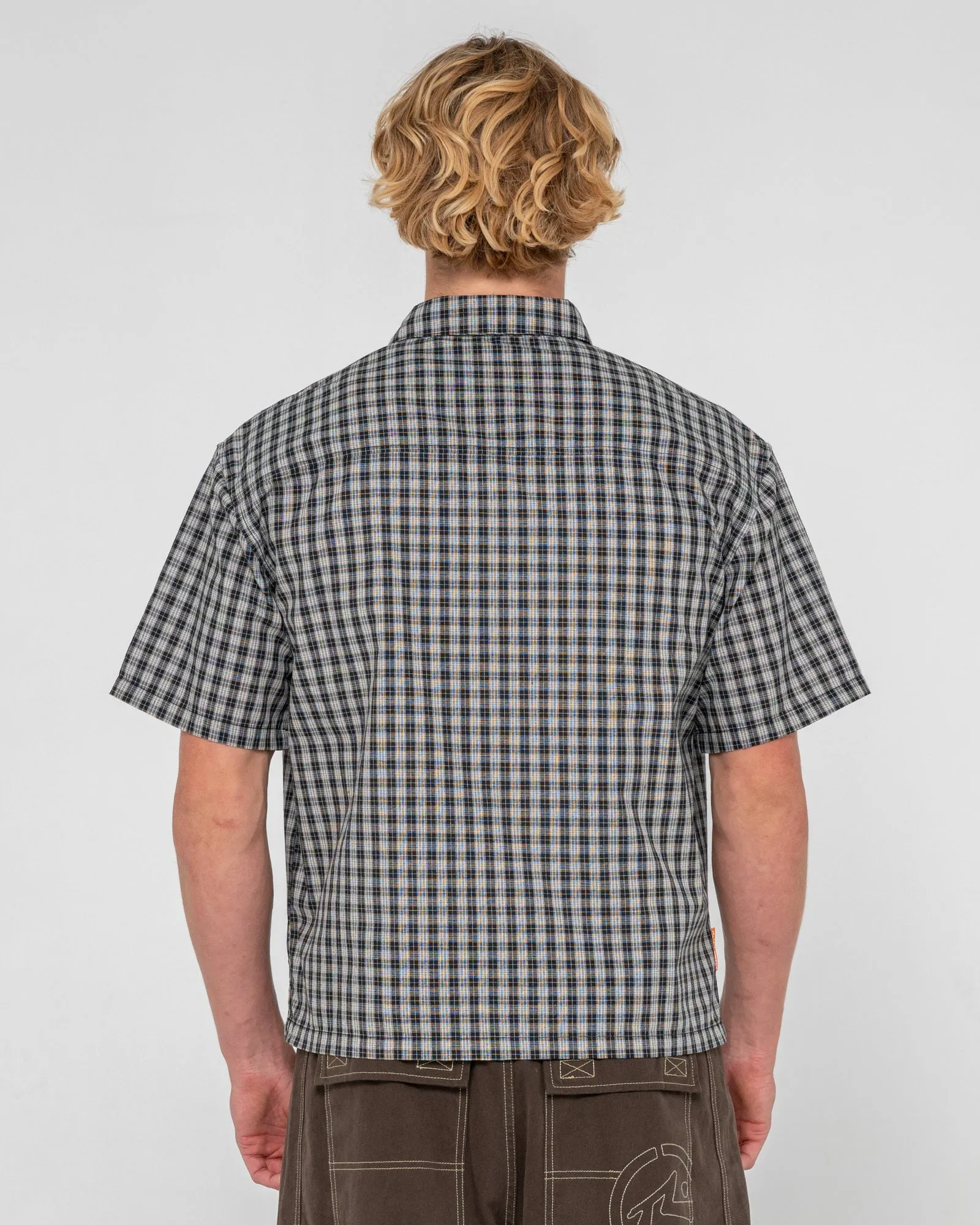 Rusty Check 1 Check 2 Short Sleeve Shirt - Black sold by Sun Diego Boardshops product image thumbnail 2