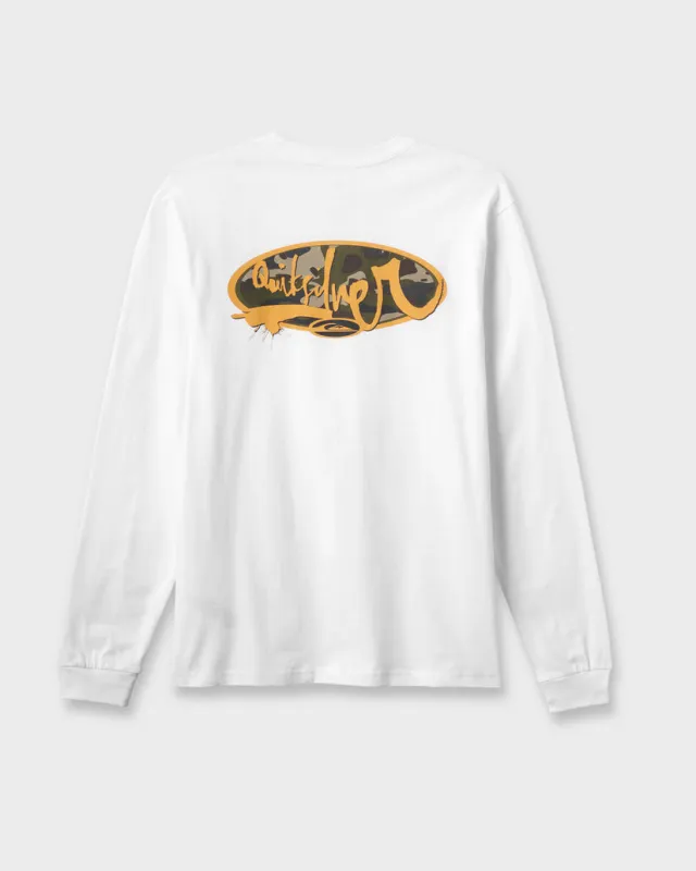 Quiksilver Impaired Camo Long Sleeve T-Shirt - White made by Quiksilver