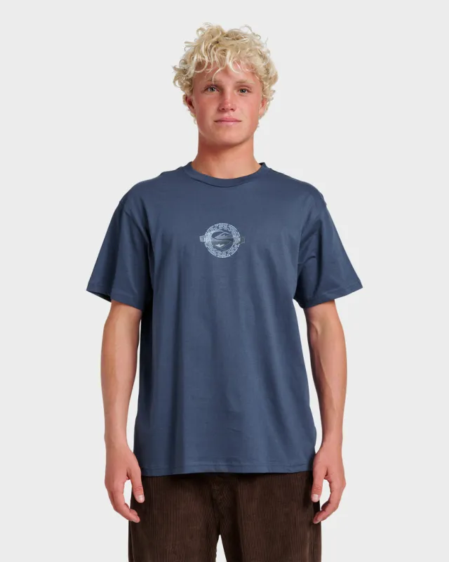 Quiksilver Yin Vortex Classic T-Shirt - Navy sold by Sun Diego Boardshops