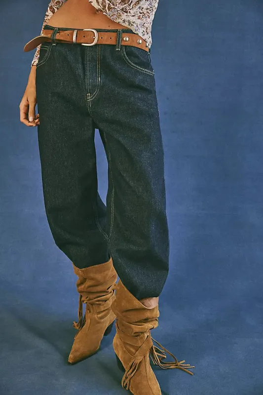 Free People Deep Trance Dropped Boyfriend Jeans - Rinse made by Free People