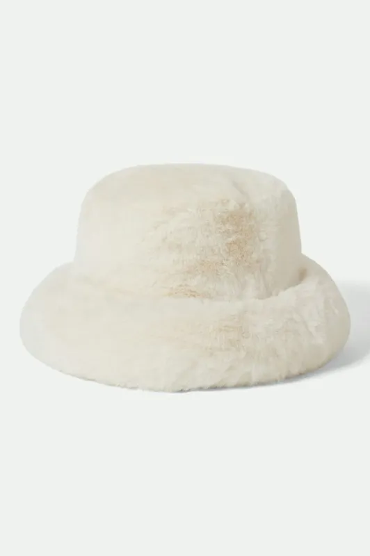 Brixton Womens Dion Packable Winter Bucket Hat - Off White sold by Sun Diego Boardshops