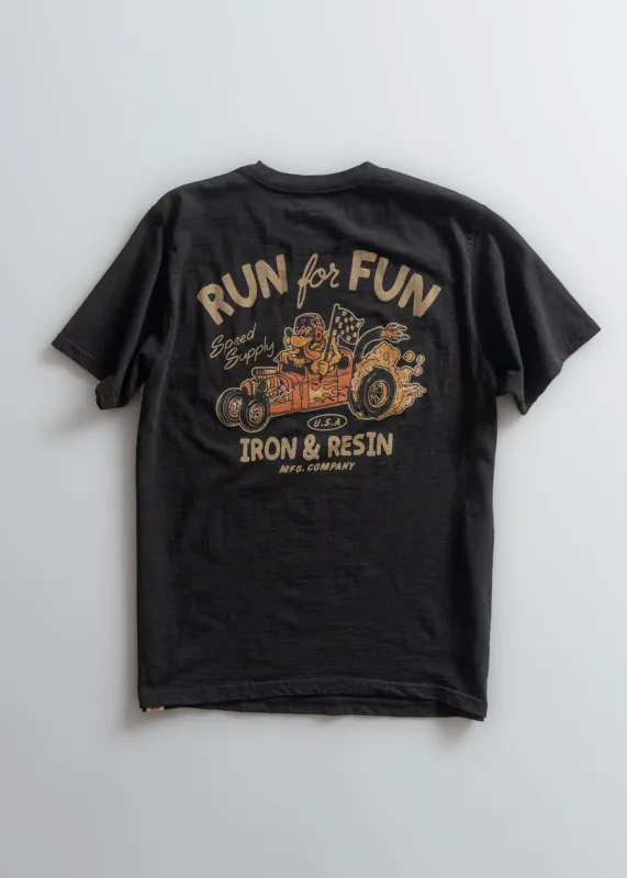 Iron & Resin Run For Fun Pocket Tee - Black sold by Sun Diego Boardshops