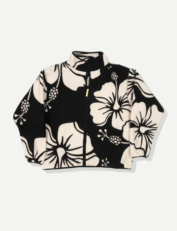 Duvin Hibiscus Full Zip Sherpa - Black sold by Sun Diego Boardshops
