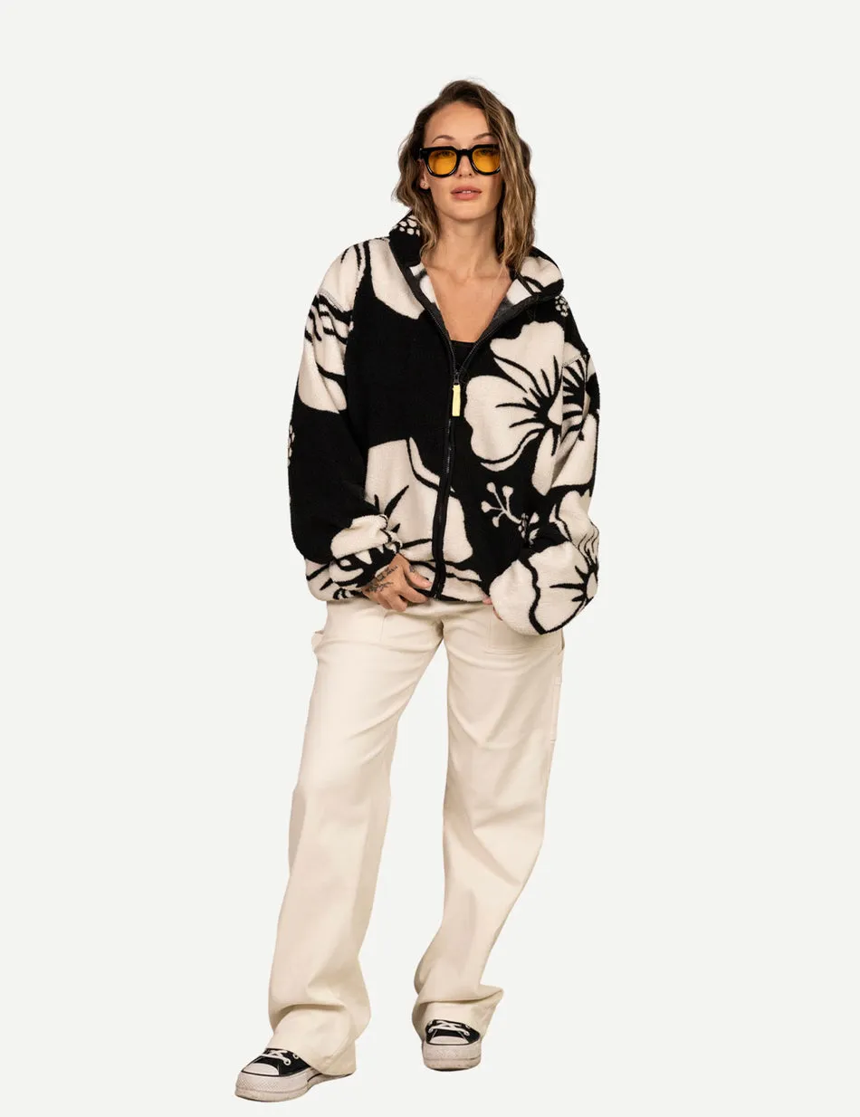 Duvin Hibiscus Full Zip Sherpa - Black sold by Sun Diego Boardshops product image thumbnail 5