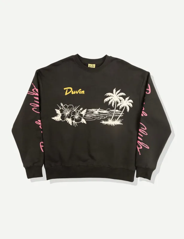 Duvin Beach Club Crew Fleece - Black sold by Sun Diego Boardshops