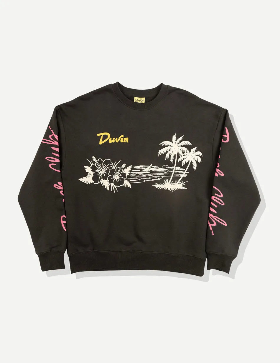 Duvin Beach Club Crew Fleece - Black sold by Sun Diego Boardshops