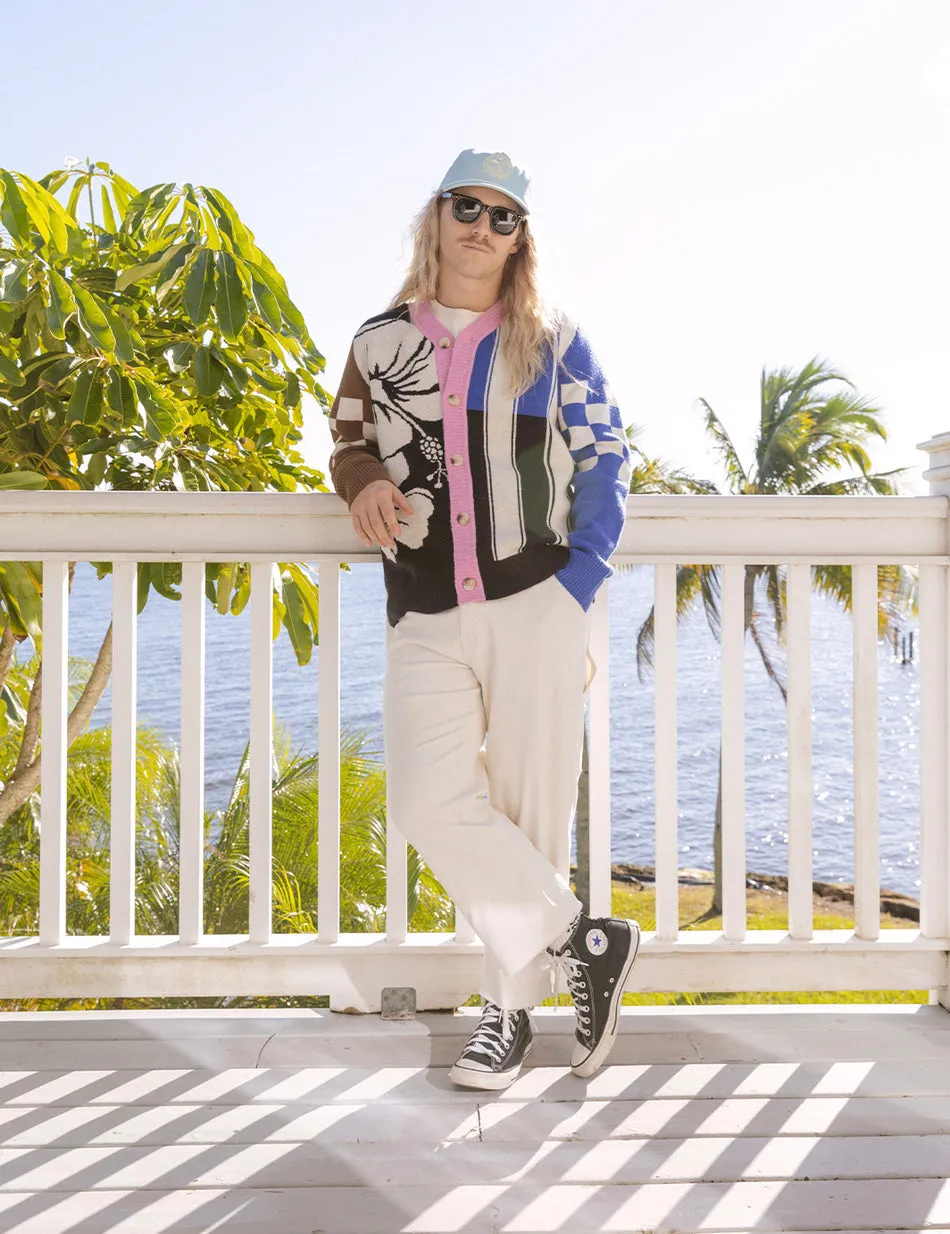 Duvin Hibiscus Stripe Knit Cardigan - Black sold by Sun Diego Boardshops product image thumbnail 4