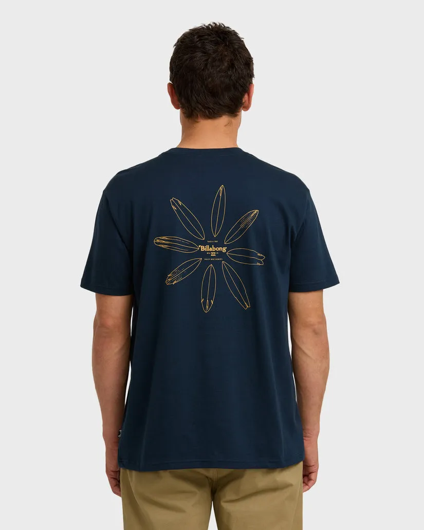 Billabong Quiver Premium Short Sleeve T-Shirt - Navy sold by Sun Diego Boardshops