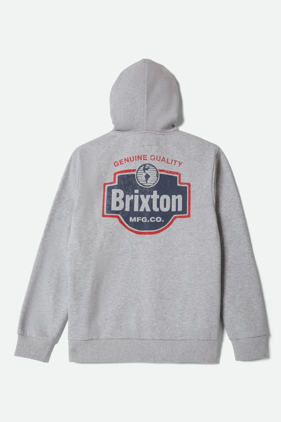 Brixton Genuine Quality Hoodie - Heather Grey sold by Sun Diego Boardshops product image thumbnail 2