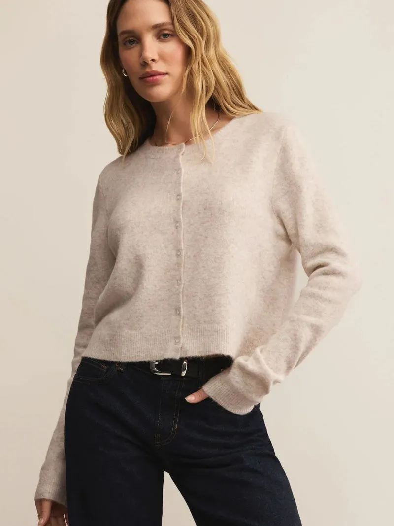 Z-Supply Medina Cozy Cardigan - Light Oatmeal Heather sold by Sun Diego Boardshops