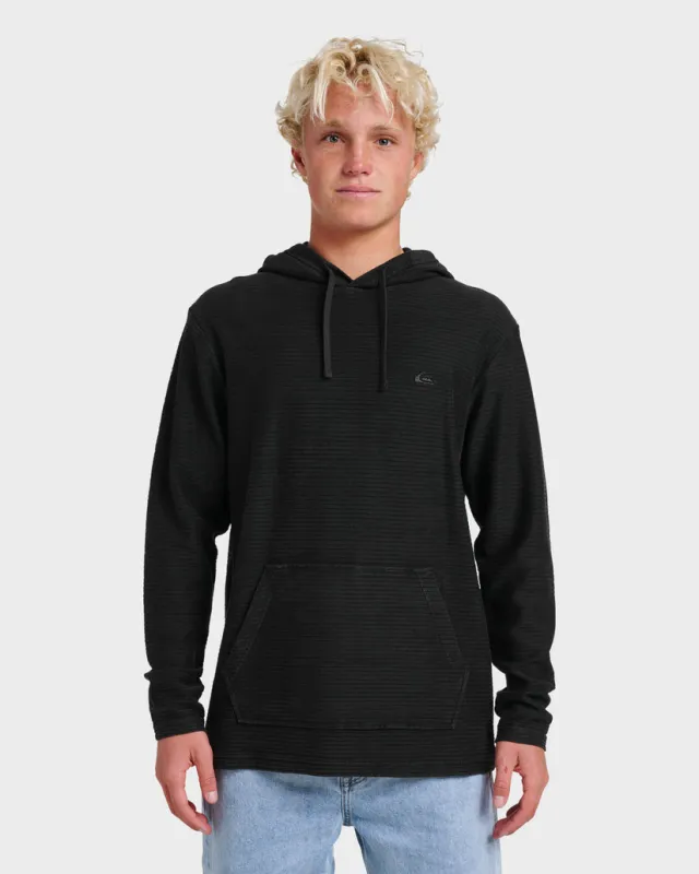 Quiksilver Alamitos Long Sleeve Hooded Top - Black sold by Sun Diego Boardshops