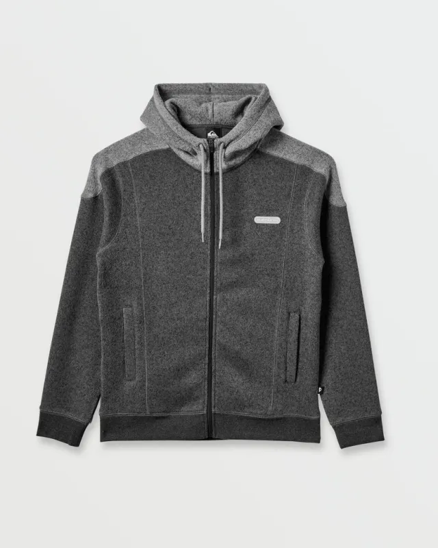 Quiksilver Keller Zip Hoodie - Black Heather sold by Sun Diego Boardshops