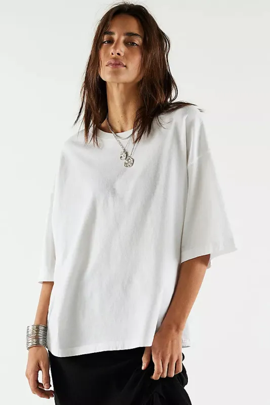 Free People We The Free Perfect Oversized Tee - White sold by Sun Diego Boardshops