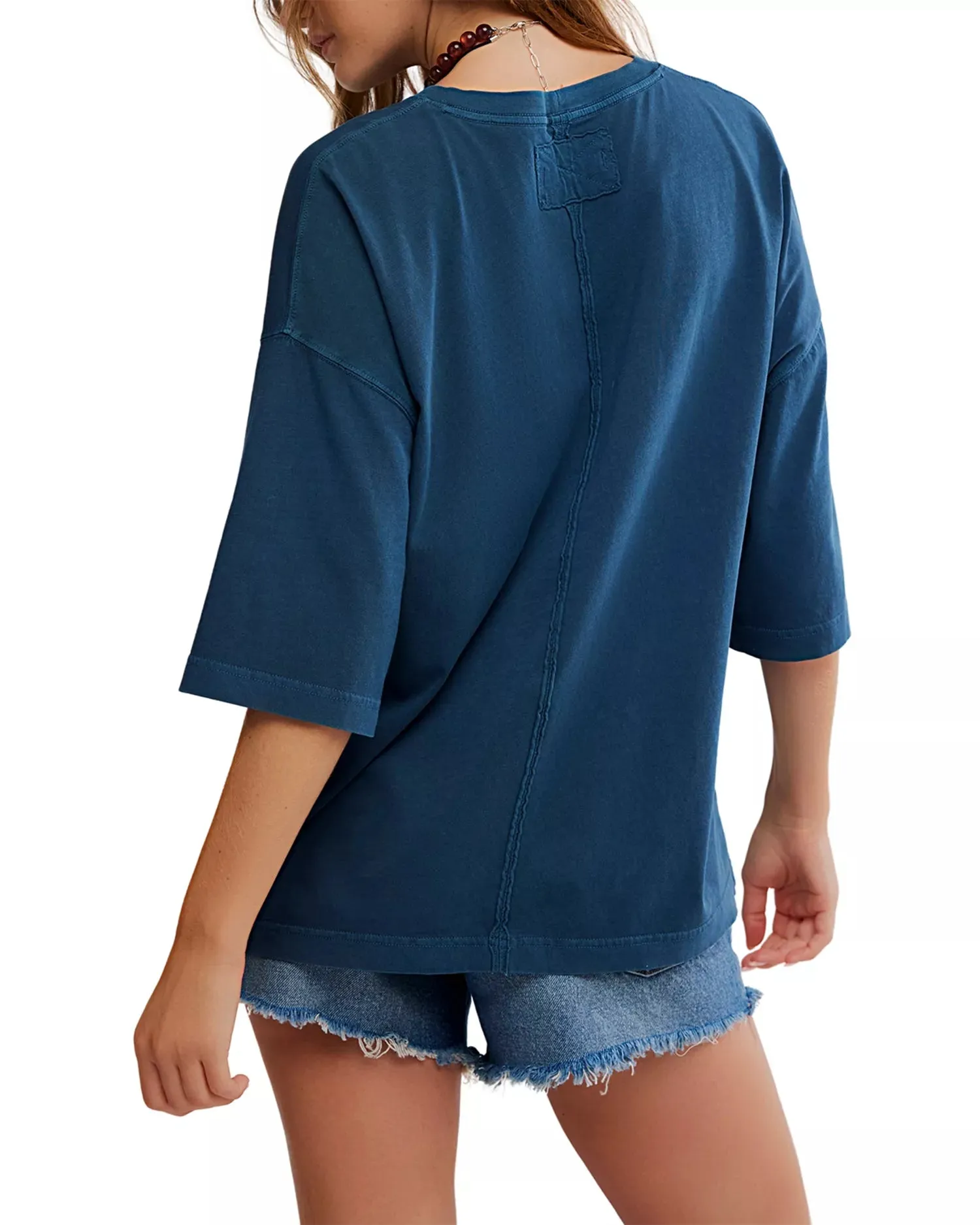 Free People We The Free Perfect Oversized Tee - Varsity Navy sold by Sun Diego Boardshops product image thumbnail 2