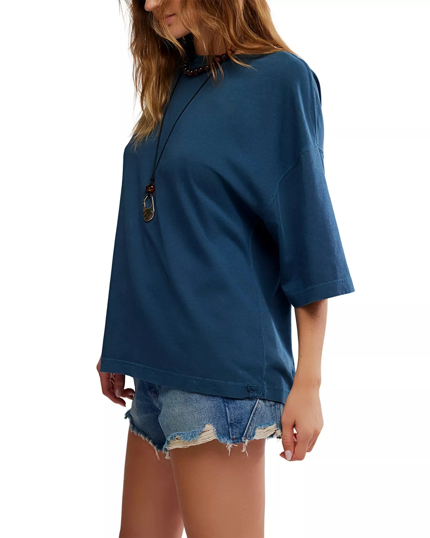 Free People We The Free Perfect Oversized Tee - Varsity Navy sold by Sun Diego Boardshops product image thumbnail 3
