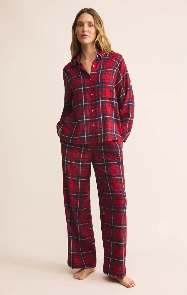 Z-Supply Hangout Plaid Pant - Haute Red sold by Sun Diego Boardshops product image thumbnail 4