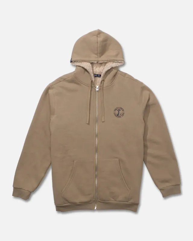 Salty Crew Coastal Sherpa Fleece Hoodie - Khaki sold by Sun Diego Boardshops