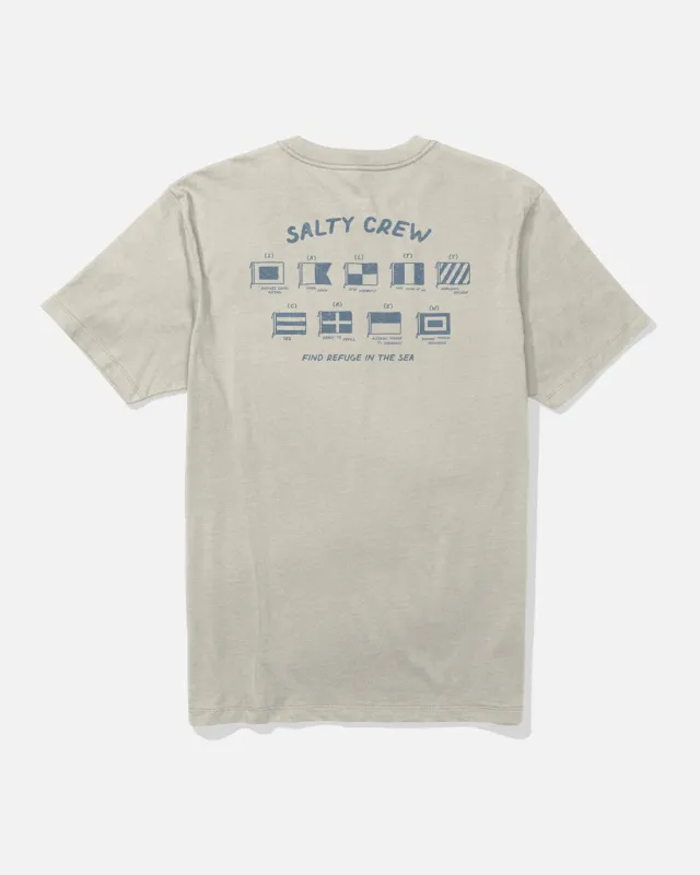 Salty Crew Call Sign Tee - Bone sold by Sun Diego Boardshops